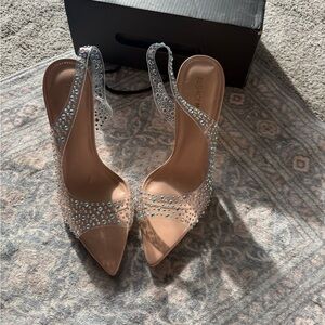 Fashion Nova Clear Sparkle Heels